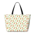 thumbnail image 2 of Rocae Vegan Fruit Carrot for Large Women's Waterproof Beach Bag Tote with 7 Pockets Pool Bag for Travel Gym Vacation, 2 of 6