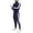 Navy, variant on Delconic Mens Two Piece Athletic Tracksuit Set Zip Front Long Sleeve Track Jacket and Tapered Jogger Pants Casual Sportwear Army Green L