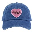 thumbnail image 1 of Retro Heart Splicing Baseball Hat Retro Extended Brim Adjustable Washed Sun Hat Couple Student Cute Sunscreen Hat Streetwear, 1 of 10