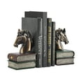 thumbnail image 2 of Danya B. Horses on Books Polyresin Antique Patina Finish Bookend Set of 2, 2 of 10