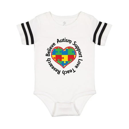 

Inktastic Autism Support Teach Awareness Heart Gift Baby Boy or Baby Girl Bodysuit