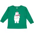 thumbnail image 3 of Inktastic Christmas Bear, Polar Bear, Hat, Christmas Lights Boys or Girls Long Sleeve Toddler T-Shirt, 3 of 5