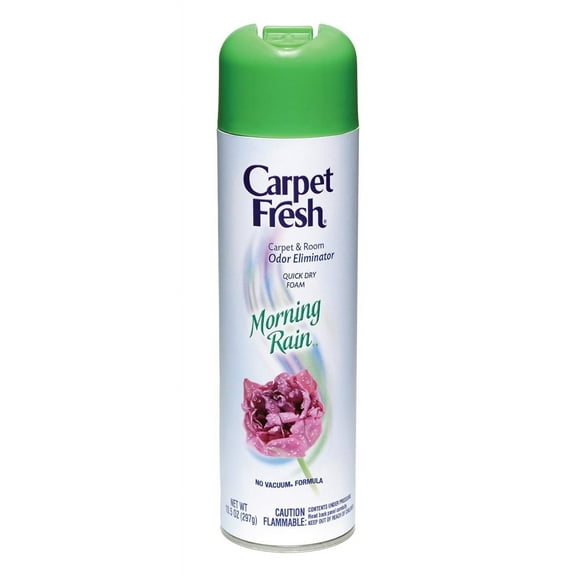 Carpet Fresh 280136 No-Vacuum Aerosol Foam Carpet Odor Eliminator, 10.5 oz. Morning Rain Fragrance Pack of 6