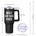 thumbnail image 2 of OBREWU Best Cat Dad Ever Tumbler with Handle and Lid,40oz Best Cat Dad Ever Double Wall Vacuum Insulated Tumbler,Best Cat Dad Ever Cups Gift for Women and Men, 2 of 7