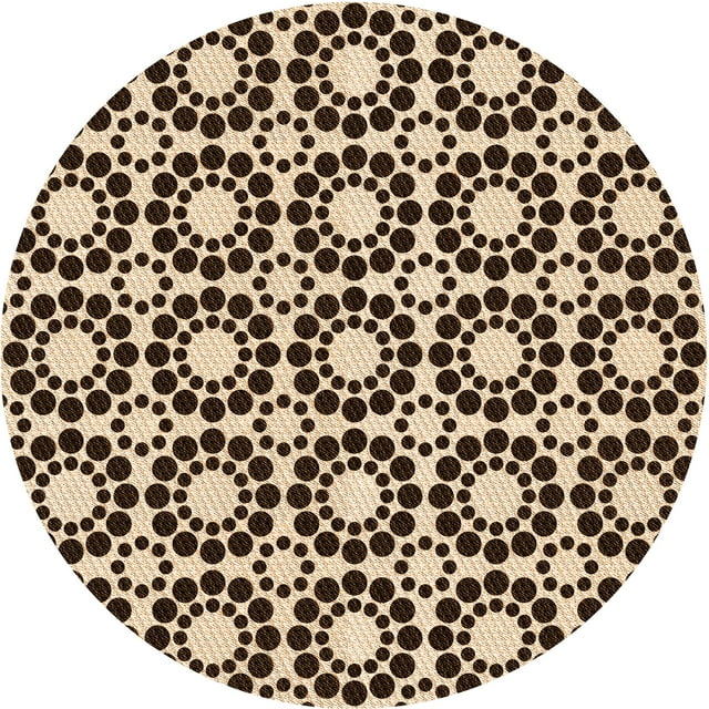 Ahgly Company Tapis Rond Lavable en Machine Intérieur Transitionnel Rouge Nuit, 4 Pieds Rond
