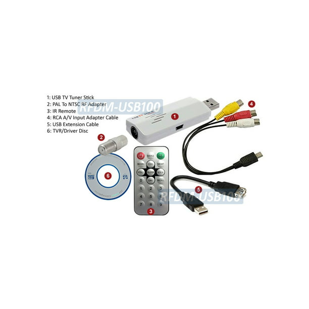 Girar Por favor mira difícil de complacer Coax Cable TV To USB Adapter + MPEG Digital Video Recorder - Walmart.com