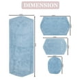 thumbnail image 2 of Home Weavers Waterford Collection 100% Cotton Non-Slip Bathroom Rug Set Machine Washable Toilet Lid Cover, Bath Rug, Bathroom Rug, Runner, Blue Color 4 Piece Bath rug set, 2 of 8
