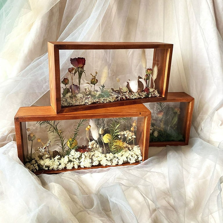 Wooden Dried Flower Photo Frame, Dried Flower Display Stand Decorative  Floating Photo Frame - Temu Romania