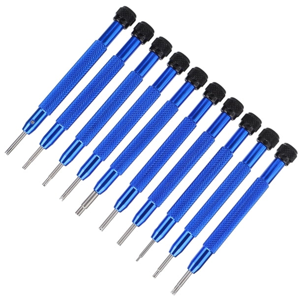 Herramienta de reparación de relojes, 10 piezas Destornillador de reloj profesional Reparación de relojes Extracción de tornillos de reloj Confiabilidad excepcional Jadeshay A