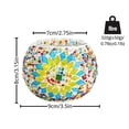 thumbnail image 3 of Set Of 4 Handmade Turkish Mosaic Glass Candle Light Holders Scented Candle Stands Polished Glass With Wick Fixers, 3 of 6