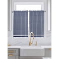 thumbnail image 2 of Tier Curtains 45 Inches Long, Farmhouse Navy Blue White Striped Window Treatment Curtain Drapes, Modern Stripes Window Half Privacy Curtains for Bedroom Bathroom, 42"x45", 2 Panels, 2 of 7