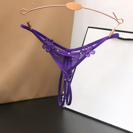 

LBS Women Lace Briefs Hollow Out Panties Crochet Lace Up Panty Thongs G String Lingerie Underwear