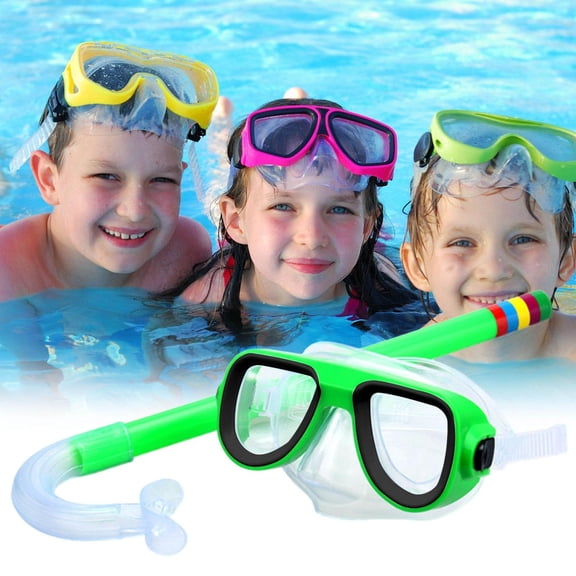 Kids Snorkel Set for Ages 6-14,Kids Snorkel Mask,Snorkel Mask,Snorkeling Gear for Kids,Kids Goggles Swim Goggles,Swimming Goggles Anti Fog No Leaking Kids(Green 14*6*3in)from ANMUYUM
