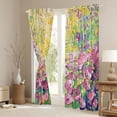 thumbnail image 3 of Manfei Pink Flowers Girl Curtains Pack of 2 (42x84 Each),Spring Garden Curtains Blackout,Abstract Oil Painting Bedroom Curtains,Ultra Soft Home Decor, 3 of 6