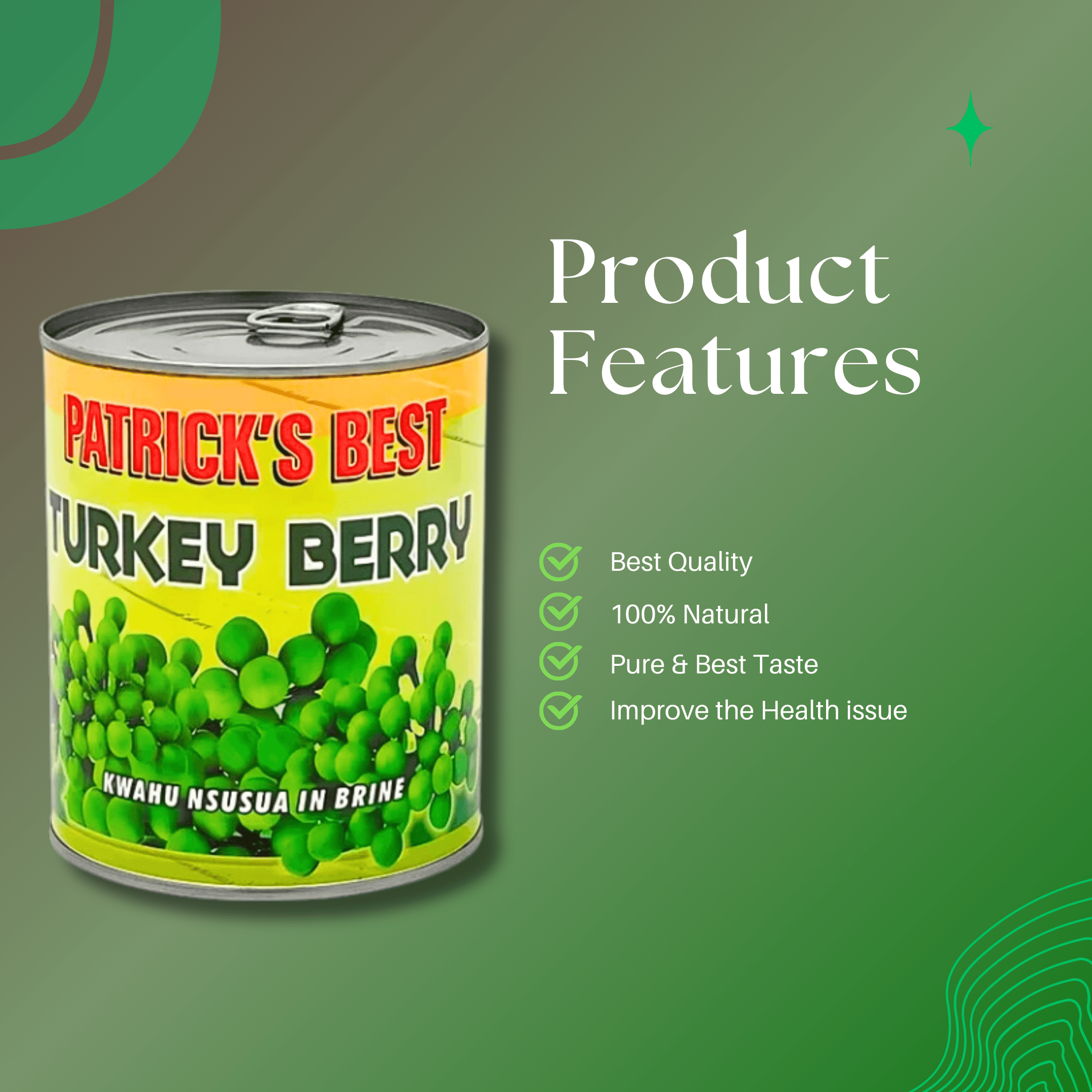 Patrick's Best Turkey Berry-800g-Rich In Flavor Turkey Berry