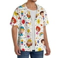 thumbnail image 2 of Goofa Childrens Party Printed Men's Casual Short-sleeved Shirt,Lightweight Breathable Button-down,Summer Casual men's top,Versatile Fashion shirt-3X-Large, 2 of 7