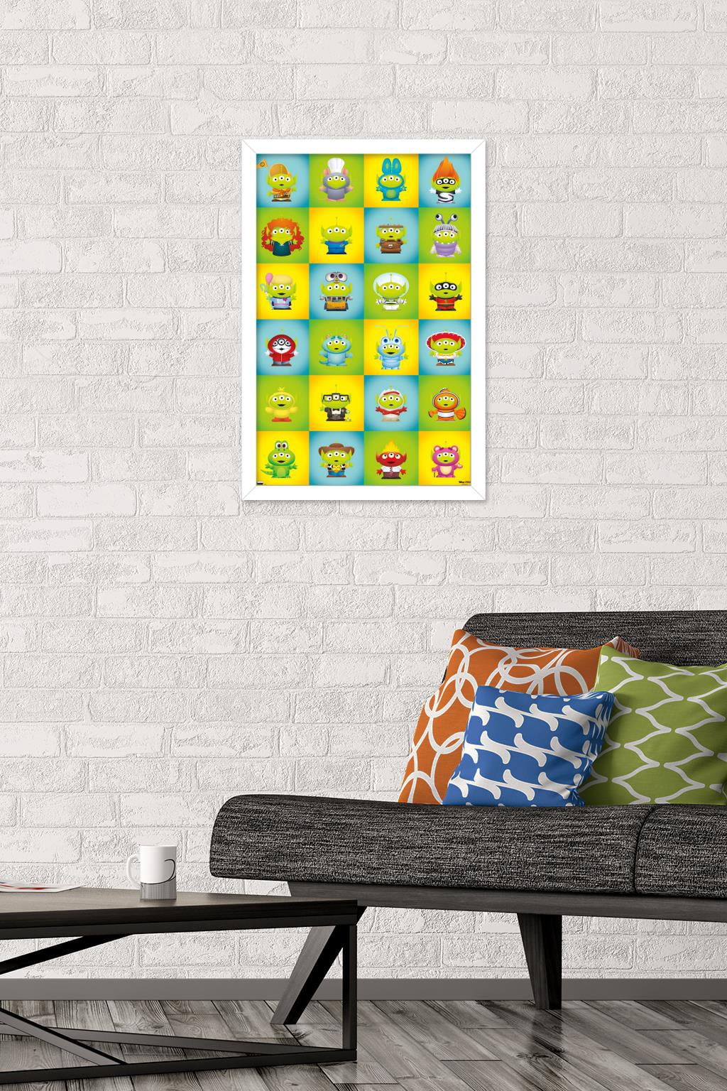 Disney Pixar - Aliens Group Wall Poster, 14.725" x 22.375", Framed