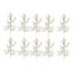 thumbnail image 1 of Kearding 30 Uds. De magia navideña con ramitas de purpurina, decoraciones para árboles de Navidad blancos, ramas de pino artificiales champán 30 Uds., 1 of 6