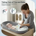 thumbnail image 3 of Baby Changing Pad, Caveen Lightweight and Portable Changing Station for Diaper Change and Dresser, with Safety Restraint Belt, Waterproof ,Dark Grey, 3 of 9