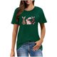 thumbnail image 1 of Mujeres Manga Corta de Verano Tops Pascua Impresa Cuello Redondo, Blusa de Moda Casual para la Primavera, 1 of 5