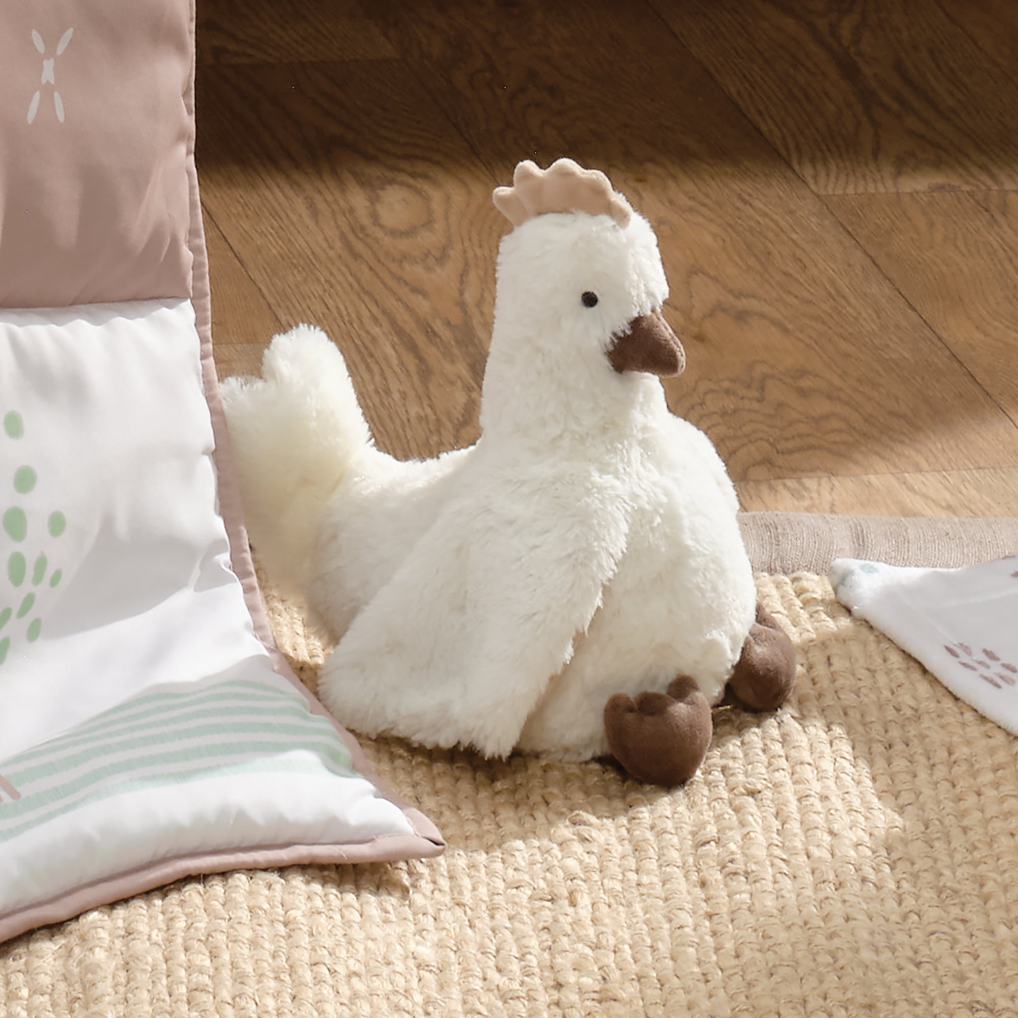 Bedtime Originals Farmyard Friends Plush Chicken Stuffed Animal Toy - Peep
