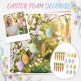 thumbnail image 4 of HIELLFQ 24Pcs Easter Tree Ornaments Spring Party Hang Decor with Rope Colorful Foam Egg Carrot Bunny Pendant, Easter Egg Ornaments for Tree Home School Game Wall, 4 of 9