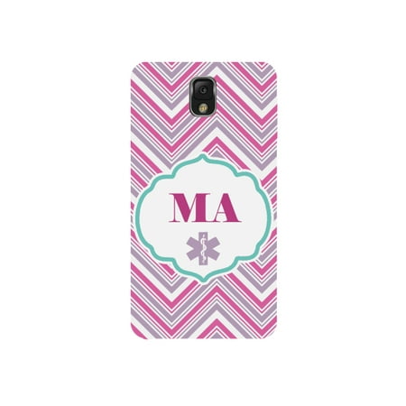 T Mobile Millbury Ma MA Medical Assistant Striped Pink Gray White Print Phone Case for the Samsung Note 3 - Medical Pattern Cases ()