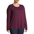 thumbnail image 4 of Terra & Sky Long Sleeve Pullover Relaxed Fit T-Shirt (Women's Plus) 1 Pack, 4 of 7