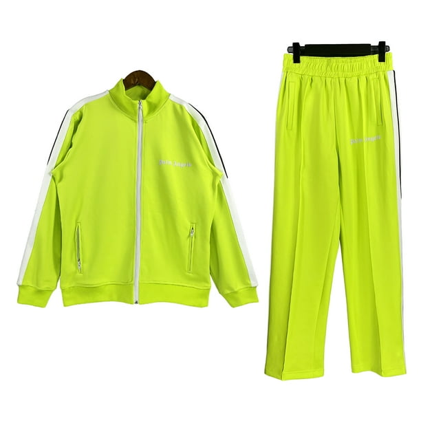 Conjunto de palm angels para hombre y mujer, tops casuales, pantalones casuales, chaqueta suelta a rayas laterales, abrigo17