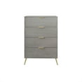 thumbnail image 3 of Castle Place Glam 4 Drawers Wooden Dresser, Silver, 3 of 8