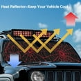 thumbnail image 4 of Uorisanigo Red Spider Web Windshield Sun Shade Compatible with 1997-2018 Jeep Wrangler TJ JK JKU, Sunshades Heat Shield, Front Window Sun Shade, Aluminum Foil Film Structure, 4 of 7
