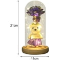 thumbnail image 2 of en cúpula de cristal, colorida lámina de oro de 24 quilates con purpurina de flores con luces, cubierta de cristal de rosa inmortal, juego de caja de regalo LED para el día de San Valentín Xemadio WMZL-844-1, 2 of 6