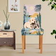 thumbnail image 4 of Yayeee 2 Pack Dining Chair Covers Stretch Parson Chairs Slipcovers Seat Protector, Boho Style Sun, 4 of 6