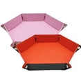 thumbnail image 4 of Bandeja cuadrada / hexagonal Bar Discoteca Tablero de juegos Plegable PU Placa de cuero Caja de almacenamiento de escritorio Advancent FN0094-05, 4 of 7
