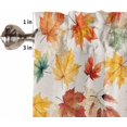 thumbnail image 5 of Fall Thanksgiving Kitchen Curtains and Valances Set, Rod Pocket Curtains Tier Farmhouse Window Curtains 36 Inch Length, Orange Maple Leaves Vintage Rustic 3 Piece Kitchen Curtains Set, 5 of 6