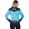 thumbnail image 2 of Scully PL-637-TUR-XXL Womens Western Shirt - Turquoise- 2 Extra Large, 2 of 3