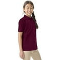 thumbnail image 5 of Classroom School Uniforms Big Kid Short Sleeve Pique Polo CR832Y, L, Burgundy, 5 of 7
