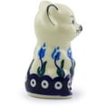 thumbnail image 3 of Polmedia Polish Pottery Floral Peacock Mouse Figurine, 3 of 6