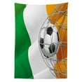 thumbnail image 3 of Ambesonne Irish Tablecloth Rectangular Table Cover, Soccer Ball in Net Goal, 60"x90", Multicolor, 3 of 4