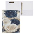 thumbnail image 3 of WOBOGO Luxurious Floral File Folders Extra Large Capacity to Hold 200 Sheets of Documents Hard Shell Ring Binder for School Home Office, 3 of 10