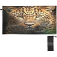 thumbnail image 2 of Coolnut Beautiful Leopard Beach Towel Soft Absorbent Quick Dry Sand Free Lightweight Polyester Camping Towels for Beach Travel Swim 31x71 in Wash cloth, 2 of 7