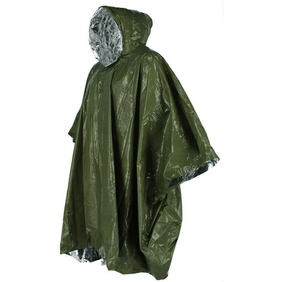 SE Adult Aluminized Thermal Reusable Rain Poncho