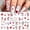 D, variant on 2 Pieces Valentine's Day Romantic Red Heart Circle Chess Nail Stickers for Unique Nail Art