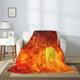 thumbnail image 5 of Throw Blanket for Couch Sofa and Bed, Tennis Ball In Fire Super Soft Plush Throw Blanket, Fuzzy Cuteness Comfy Warm Washable Flannel Blanket & Throws for All Season 50"x40", 5 of 7