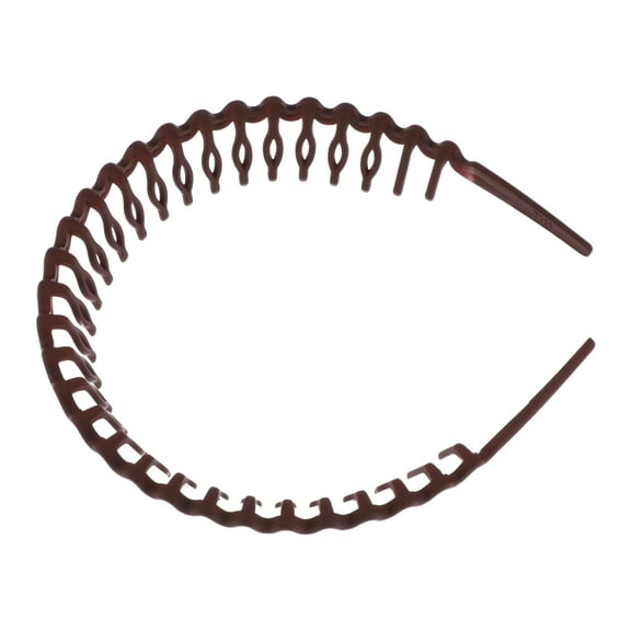 Unique Bargains 1 Pc Classic Fashion Frosted Wavy Hairband for Women for Girls 3.74" ID Wine Red