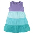 thumbnail image 4 of Hudson Baby Toddler Girl Cotton Dresses, Ombre Coral Teal, 4 Toddler, 4 of 4