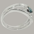 thumbnail image 3 of LBG British Made 18k White Gold Natural London Blue Topaz & Diamond Womens Promise Ring - 33 size options - Size 6.5, 3 of 7