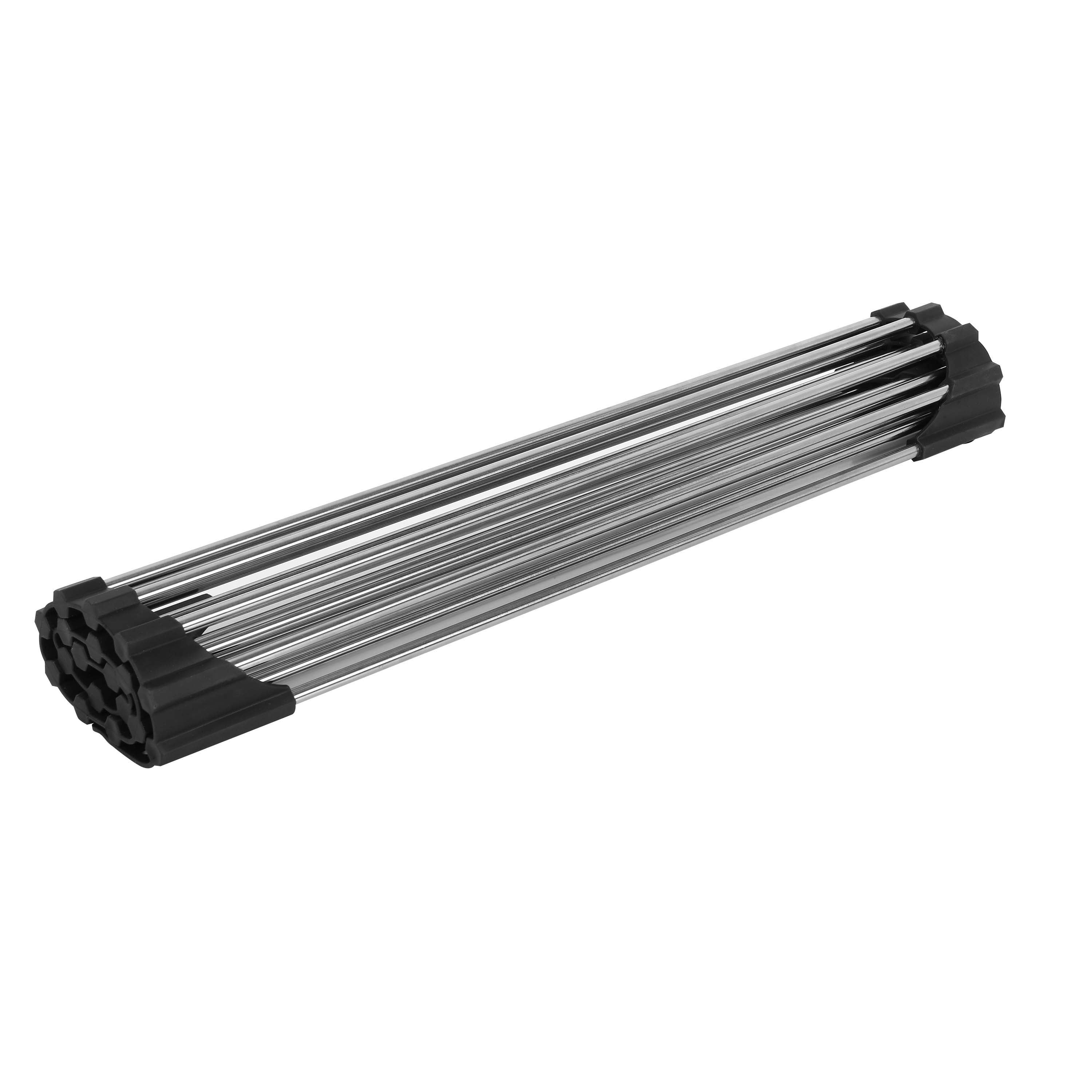 (2 pack) Auto Drive, RV Travel Roll-up Drying Rack, Black, 17.2-inch