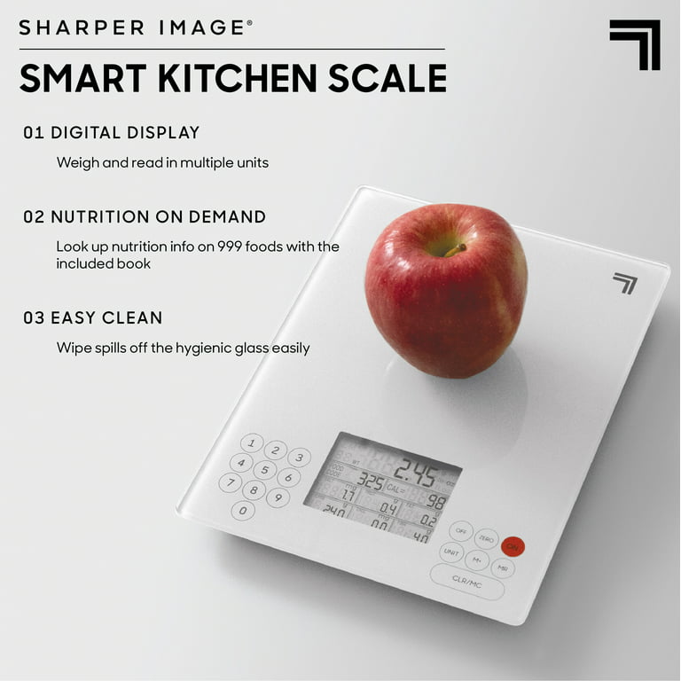 SHARPER IMAGE Smart Digital Kitchen Food Scale with Nutritional Display