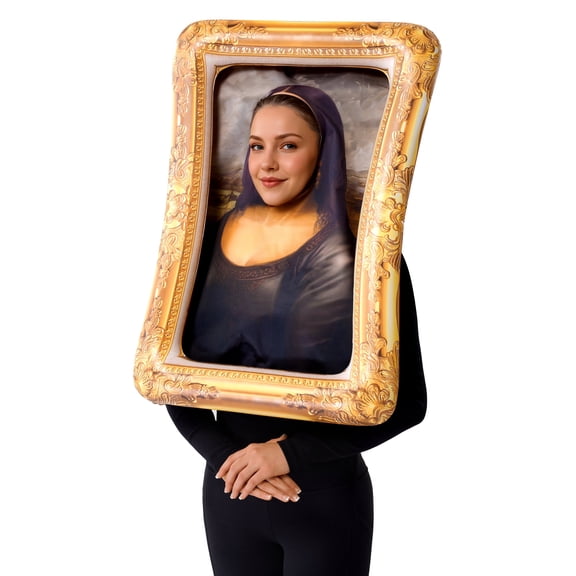 Joyfy Women's Mysterious Smile Halloween Costume, Adult Female Creepy Smile Face Dress up Cosplay Spooky Funny Costume for Halloween Trick or Treat